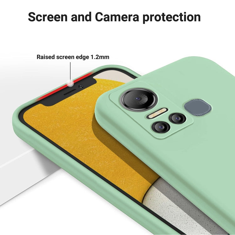 For Itel S18 Pure Color Liquid Silicone Shockproof Phone Case