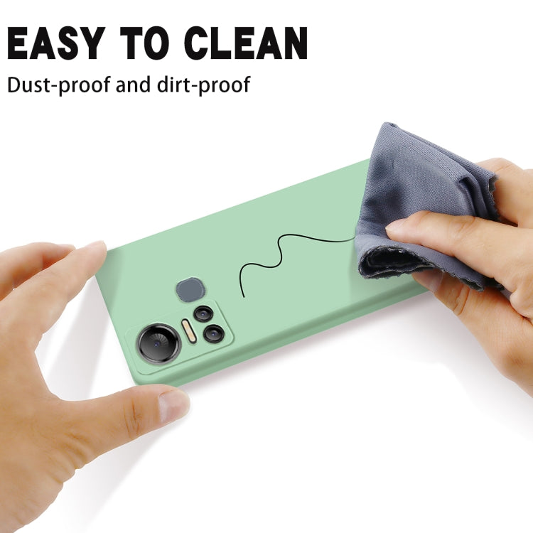 For Itel S18 Pure Color Liquid Silicone Shockproof Phone Case