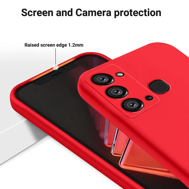 For Itel Vision 3 / S17 / P38 Pure Color Liquid Silicone Shockproof Phone Case