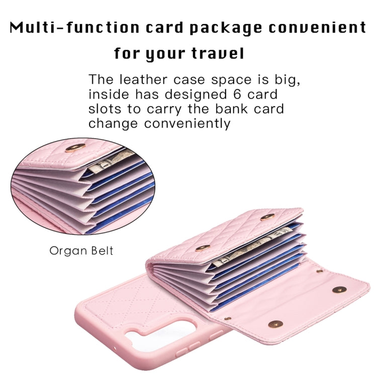 For Samsung Galaxy S23+ 5G Horizontal Wallet Rhombic Leather Phone Case