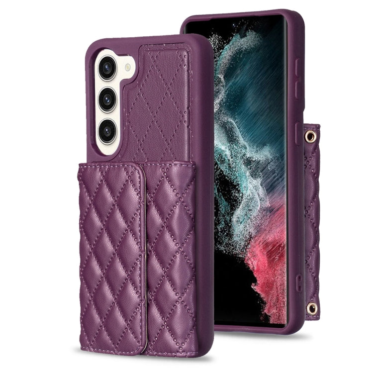 For Samsung Galaxy S23+ 5G Horizontal Wallet Rhombic Leather Phone Case