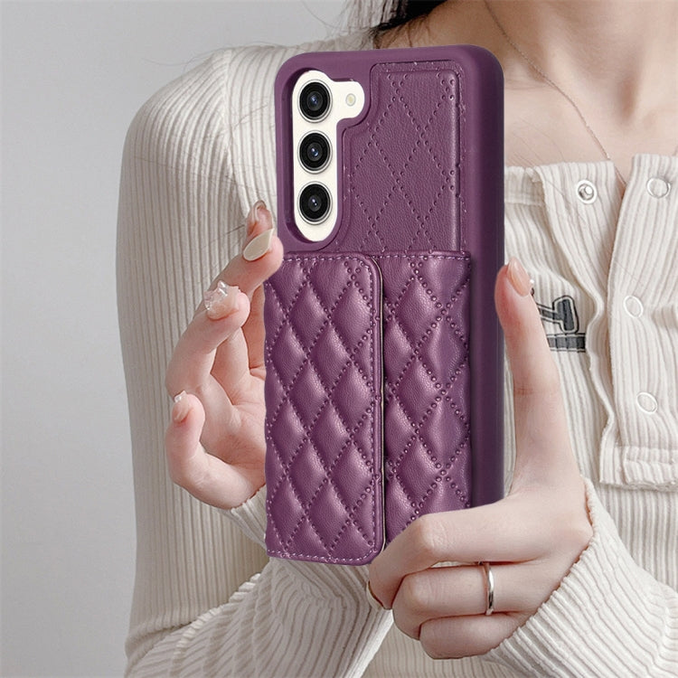 For Samsung Galaxy S23+ 5G Horizontal Wallet Rhombic Leather Phone Case