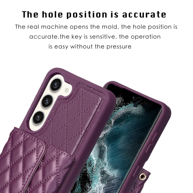 For Samsung Galaxy S23+ 5G Horizontal Wallet Rhombic Leather Phone Case