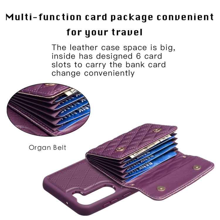 For Samsung Galaxy S23+ 5G Horizontal Wallet Rhombic Leather Phone Case