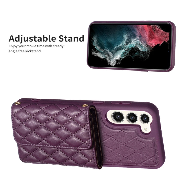 For Samsung Galaxy S23+ 5G Horizontal Wallet Rhombic Leather Phone Case