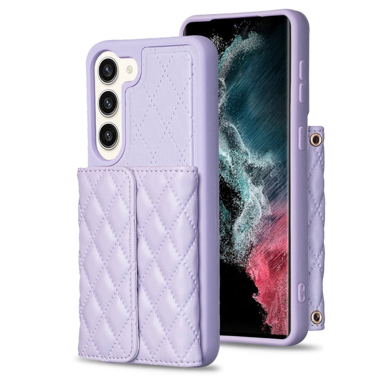 For Samsung Galaxy S23+ 5G Horizontal Wallet Rhombic Leather Phone Case