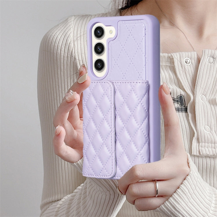 For Samsung Galaxy S23+ 5G Horizontal Wallet Rhombic Leather Phone Case