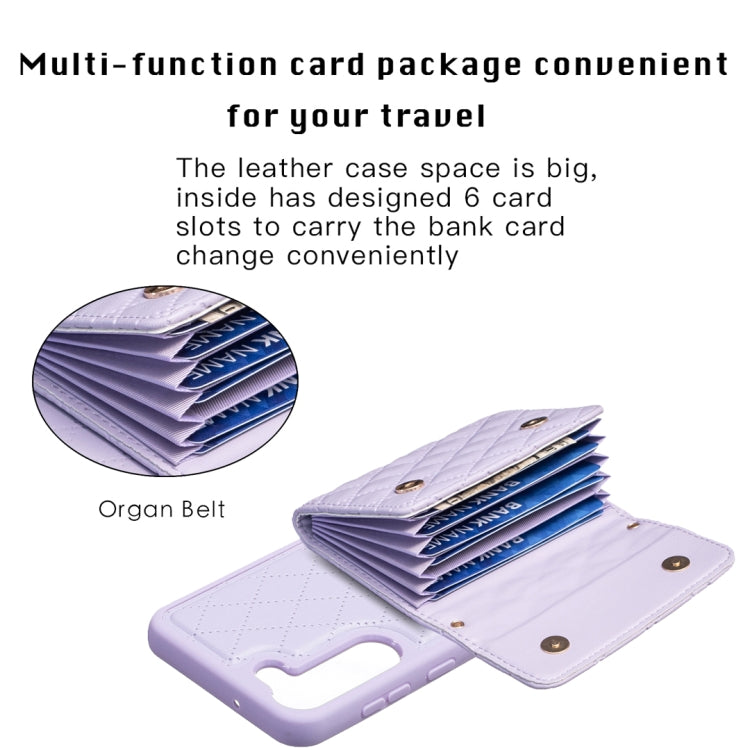 For Samsung Galaxy S23+ 5G Horizontal Wallet Rhombic Leather Phone Case