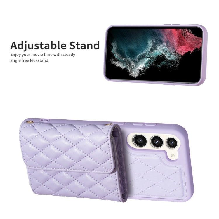For Samsung Galaxy S23+ 5G Horizontal Wallet Rhombic Leather Phone Case