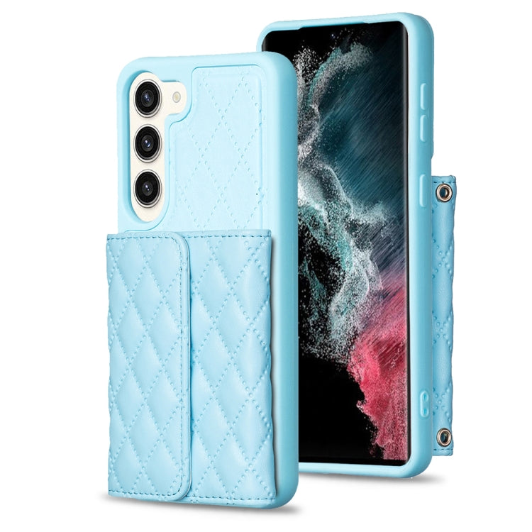 For Samsung Galaxy S23+ 5G Horizontal Wallet Rhombic Leather Phone Case