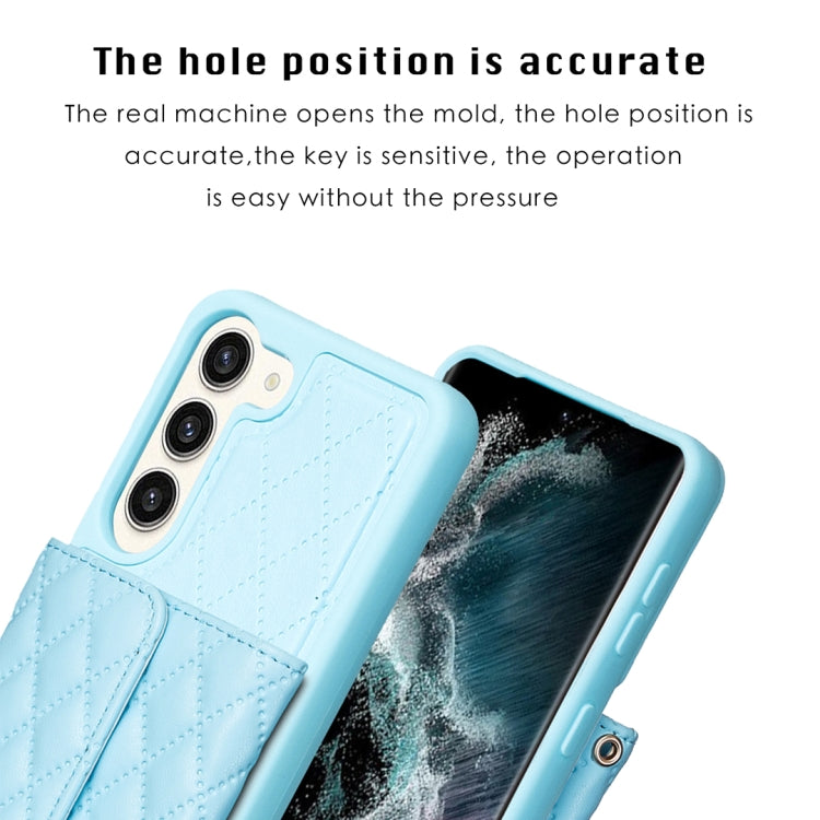 For Samsung Galaxy S23+ 5G Horizontal Wallet Rhombic Leather Phone Case