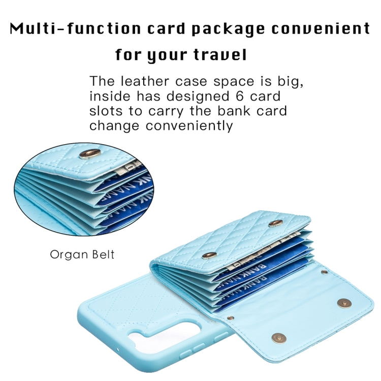 For Samsung Galaxy S23+ 5G Horizontal Wallet Rhombic Leather Phone Case