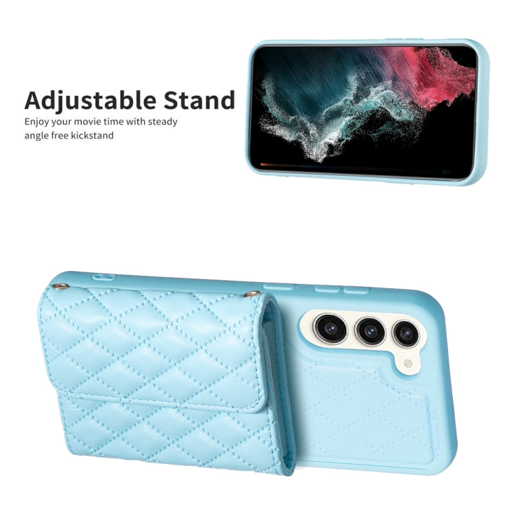 For Samsung Galaxy S23+ 5G Horizontal Wallet Rhombic Leather Phone Case