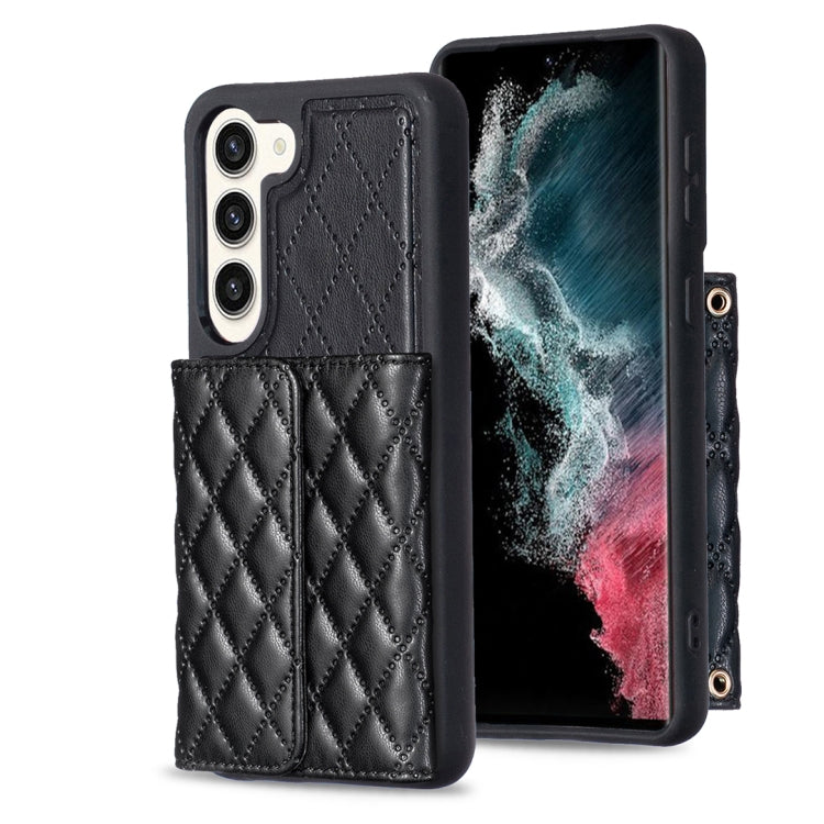 For Samsung Galaxy S23+ 5G Horizontal Wallet Rhombic Leather Phone Case