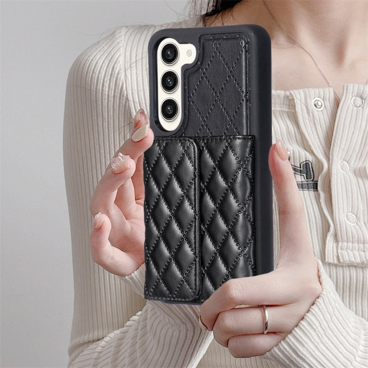 For Samsung Galaxy S23+ 5G Horizontal Wallet Rhombic Leather Phone Case