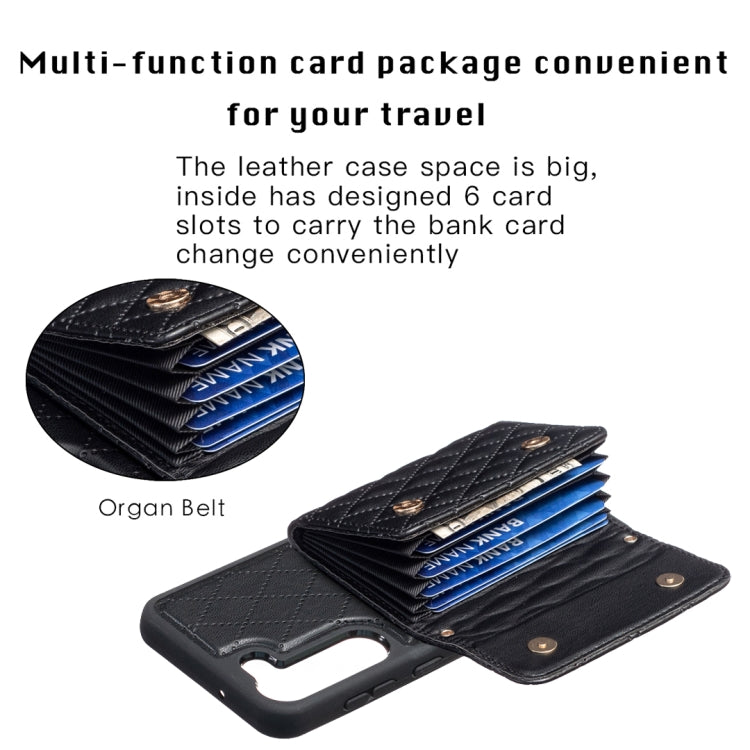 For Samsung Galaxy S23+ 5G Horizontal Wallet Rhombic Leather Phone Case