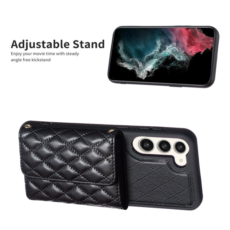 For Samsung Galaxy S23+ 5G Horizontal Wallet Rhombic Leather Phone Case