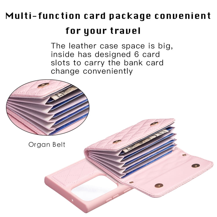 For Samsung Galaxy S23 Ultra 5G Horizontal Wallet Rhombic Leather Phone Case