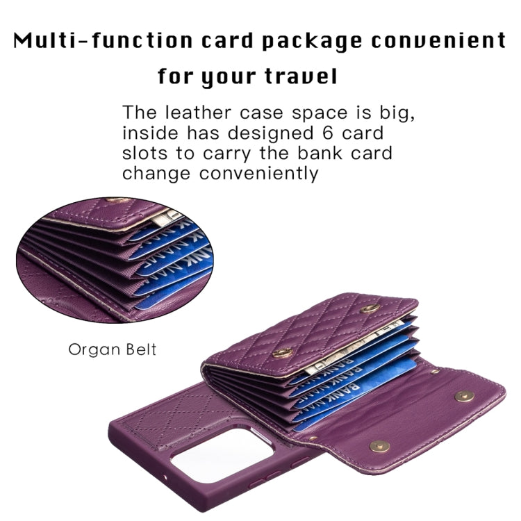 For Samsung Galaxy S23 Ultra 5G Horizontal Wallet Rhombic Leather Phone Case