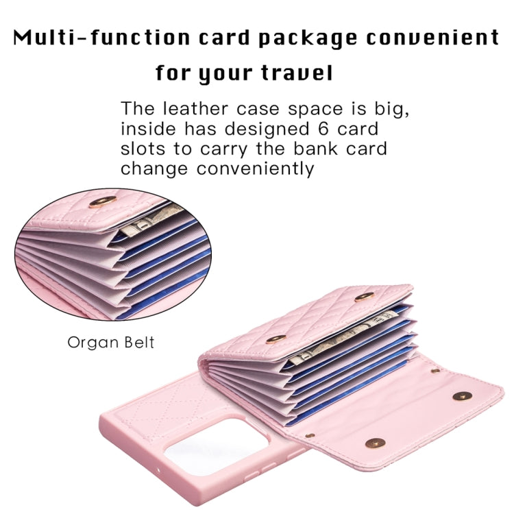 For Samsung Galaxy S22 Ultra 5G Horizontal Wallet Rhombic Leather Phone Case