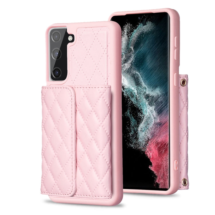For Samsung Galaxy S21 FE 5G Horizontal Wallet Rhombic Leather Phone Case