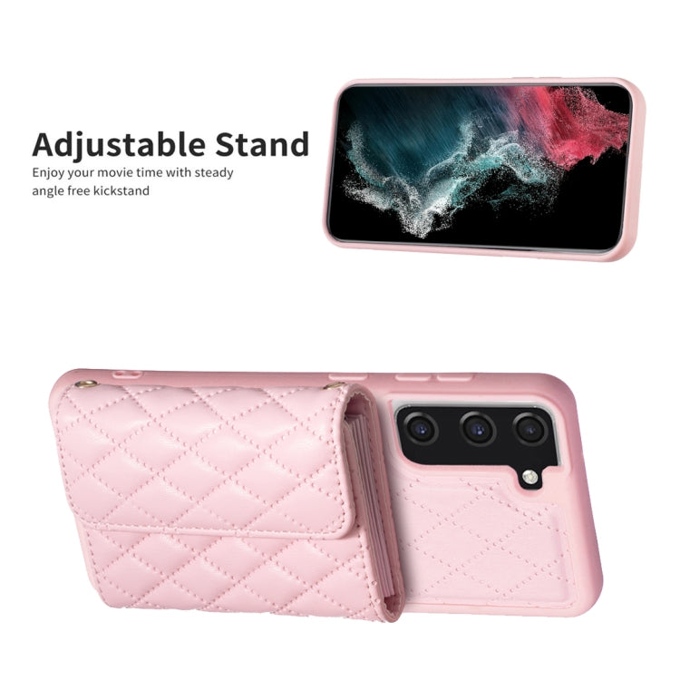 For Samsung Galaxy S21 FE 5G Horizontal Wallet Rhombic Leather Phone Case