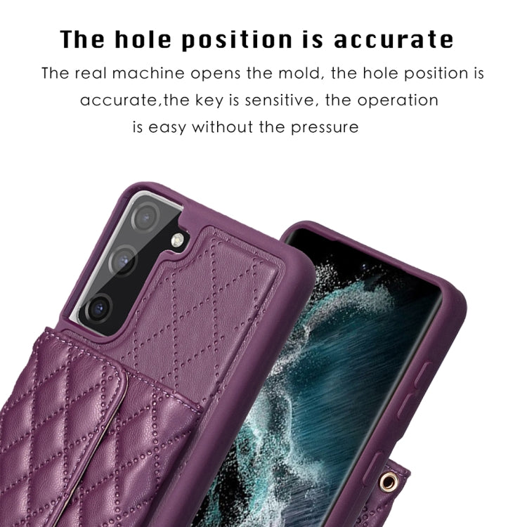 For Samsung Galaxy S21 FE 5G Horizontal Wallet Rhombic Leather Phone Case