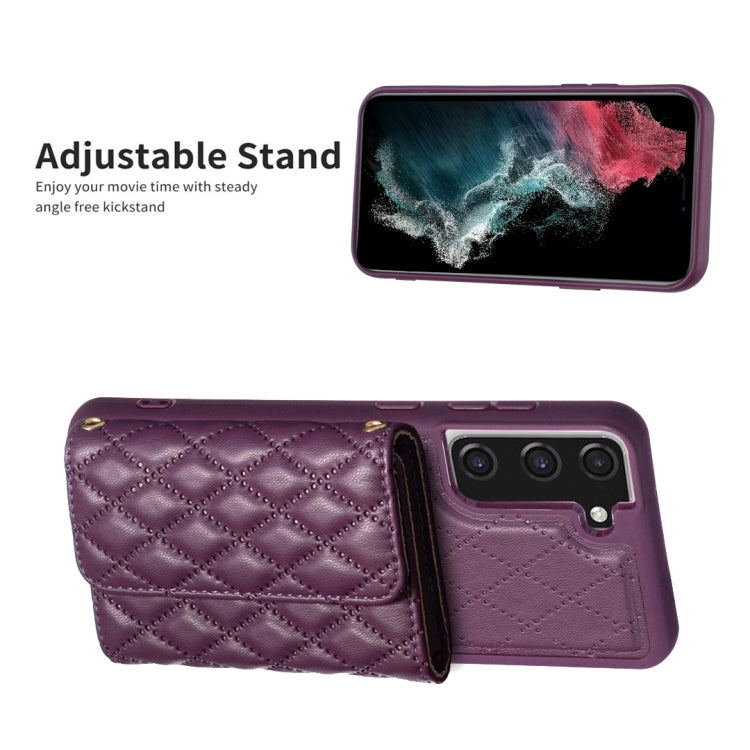 For Samsung Galaxy S21 FE 5G Horizontal Wallet Rhombic Leather Phone Case