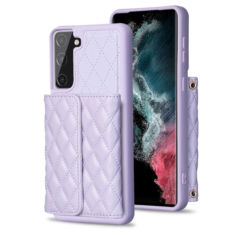 For Samsung Galaxy S21 FE 5G Horizontal Wallet Rhombic Leather Phone Case