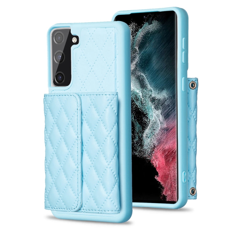 For Samsung Galaxy S21 FE 5G Horizontal Wallet Rhombic Leather Phone Case