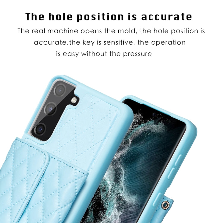 For Samsung Galaxy S21 FE 5G Horizontal Wallet Rhombic Leather Phone Case