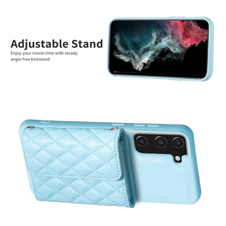 For Samsung Galaxy S21 FE 5G Horizontal Wallet Rhombic Leather Phone Case