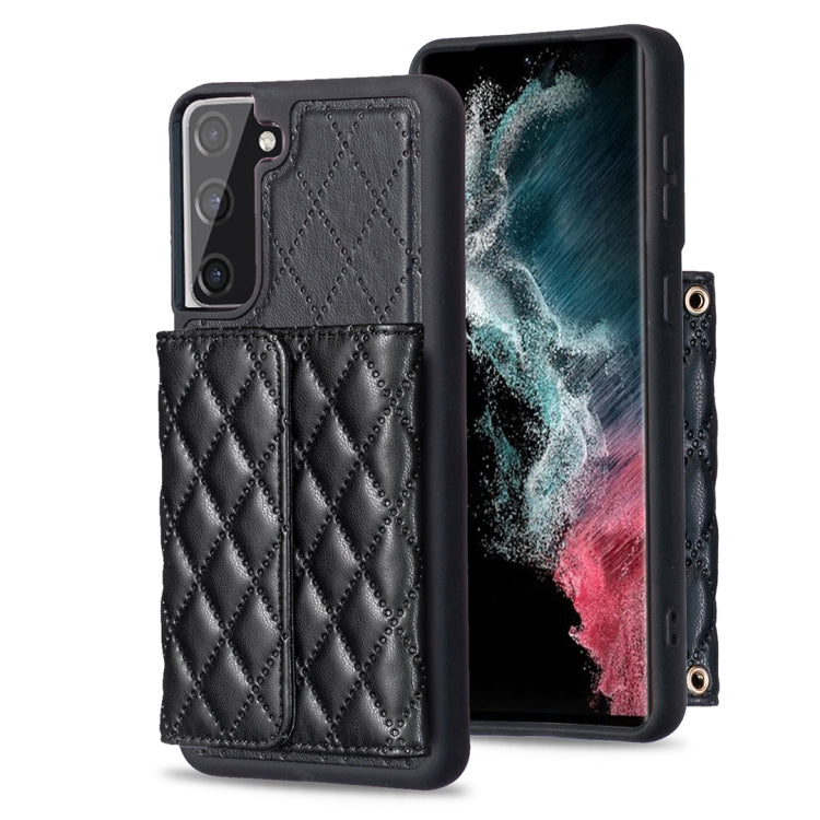 For Samsung Galaxy S21 FE 5G Horizontal Wallet Rhombic Leather Phone Case