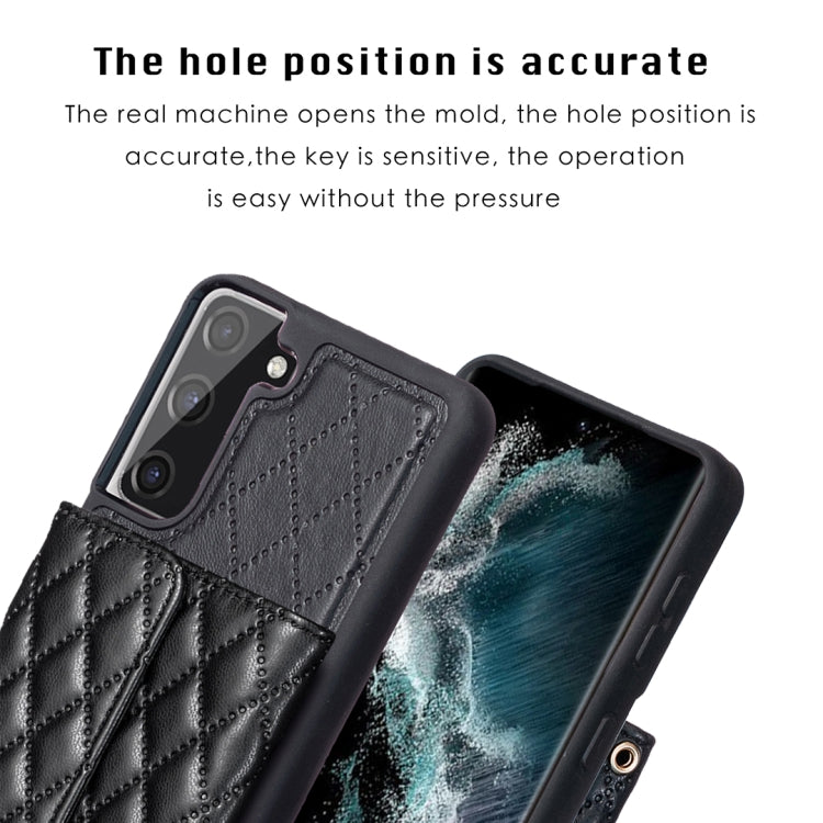 For Samsung Galaxy S21 FE 5G Horizontal Wallet Rhombic Leather Phone Case