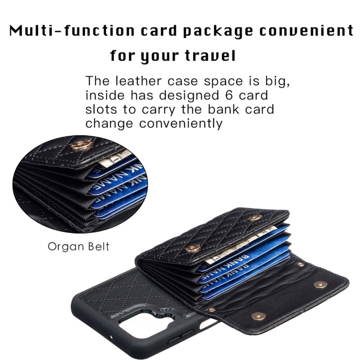 For Samsung Galaxy A12 Horizontal Wallet Rhombic Leather Phone Case