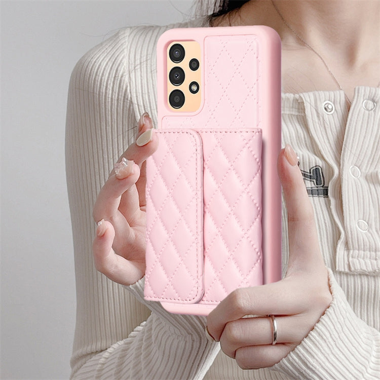 For Samsung Galaxy A13 4G Horizontal Wallet Rhombic Leather Phone Case