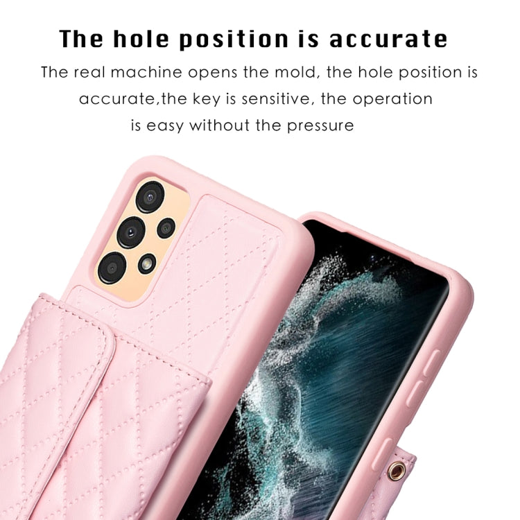 For Samsung Galaxy A13 4G Horizontal Wallet Rhombic Leather Phone Case