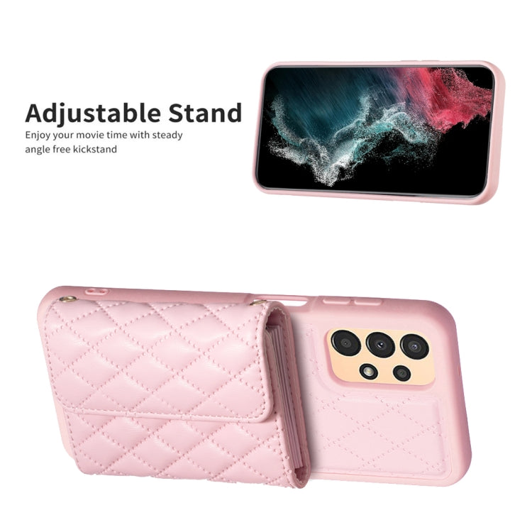 For Samsung Galaxy A13 4G Horizontal Wallet Rhombic Leather Phone Case
