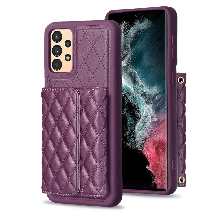 For Samsung Galaxy A13 4G Horizontal Wallet Rhombic Leather Phone Case