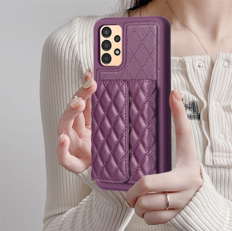 For Samsung Galaxy A13 4G Horizontal Wallet Rhombic Leather Phone Case