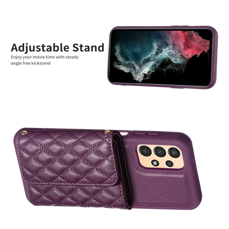 For Samsung Galaxy A13 4G Horizontal Wallet Rhombic Leather Phone Case