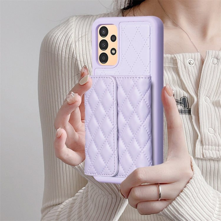 For Samsung Galaxy A13 4G Horizontal Wallet Rhombic Leather Phone Case