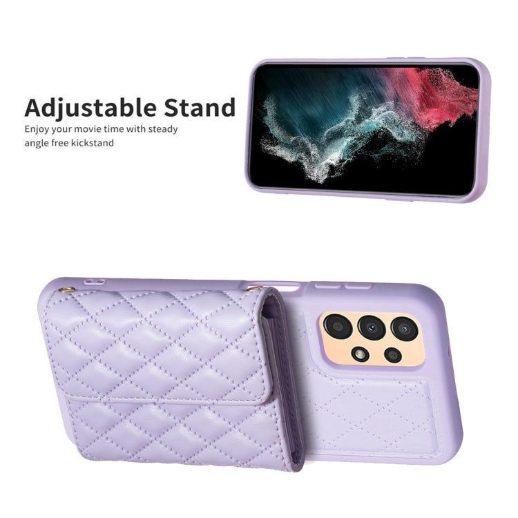 For Samsung Galaxy A13 4G Horizontal Wallet Rhombic Leather Phone Case
