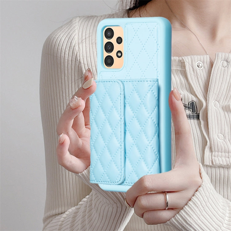 For Samsung Galaxy A13 4G Horizontal Wallet Rhombic Leather Phone Case