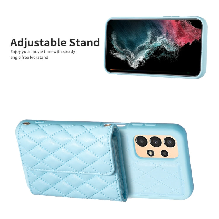 For Samsung Galaxy A13 4G Horizontal Wallet Rhombic Leather Phone Case