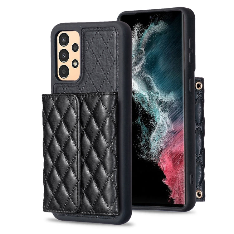 For Samsung Galaxy A13 4G Horizontal Wallet Rhombic Leather Phone Case