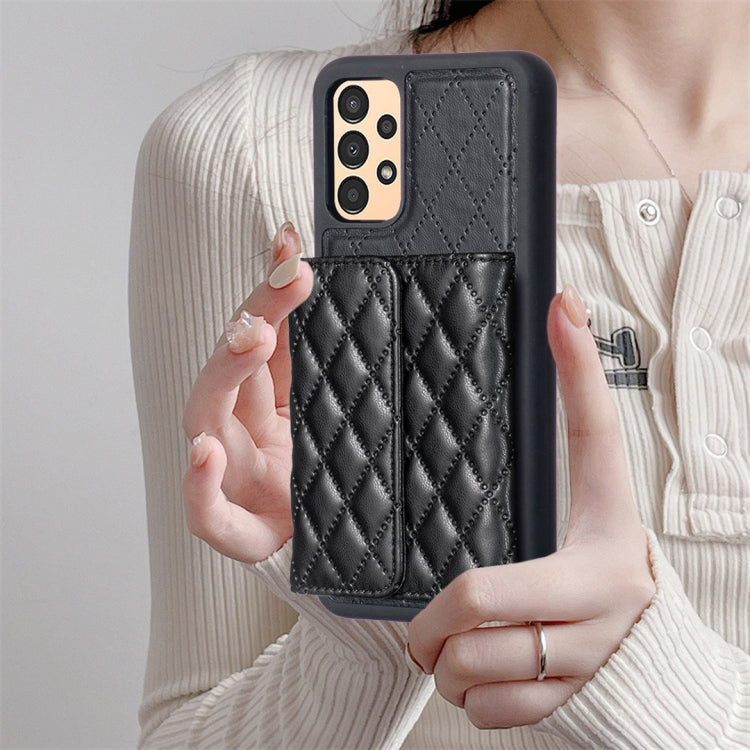 For Samsung Galaxy A13 4G Horizontal Wallet Rhombic Leather Phone Case