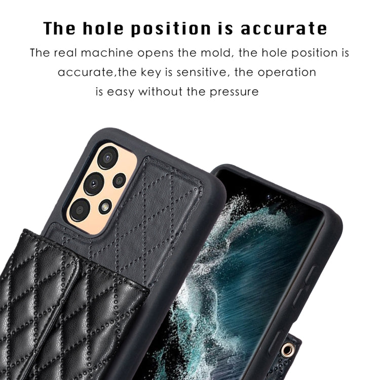 For Samsung Galaxy A13 4G Horizontal Wallet Rhombic Leather Phone Case