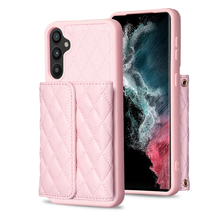 For Samsung Galaxy A34 5G Horizontal Wallet Rhombic Leather Phone Case