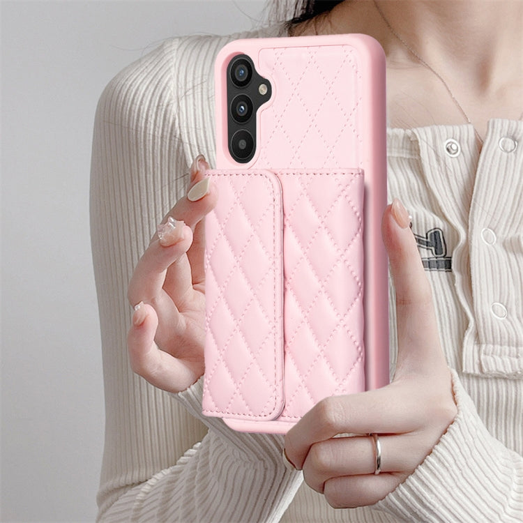 For Samsung Galaxy A34 5G Horizontal Wallet Rhombic Leather Phone Case